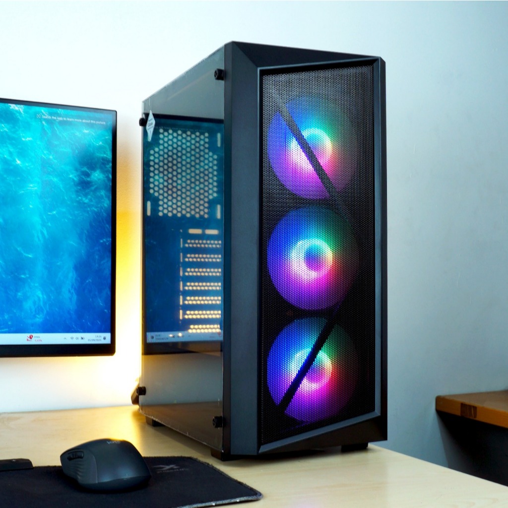 PC Gaming Fullset / Komputer Fullset AMD Ryzen 5 3400G RAM 16GB MSI A520M Monitor 24 inch