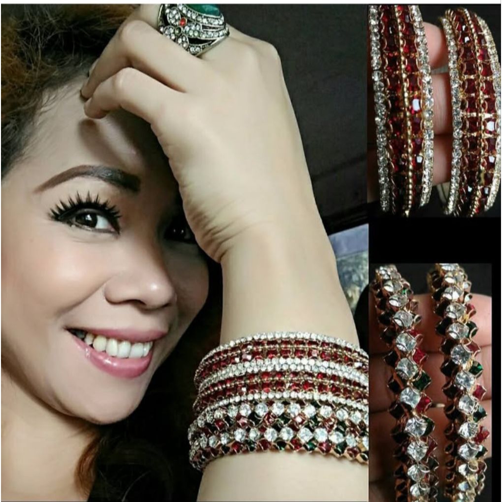 Gelang India Asli Batu Swarovski Mewah