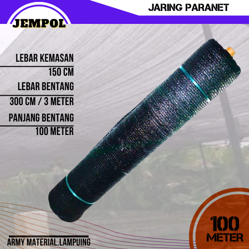JARING PARANET 3 METER 60 - 80 % PANJANG 100 METER ORIGINAL TERBARU @ARMYMATERIAL