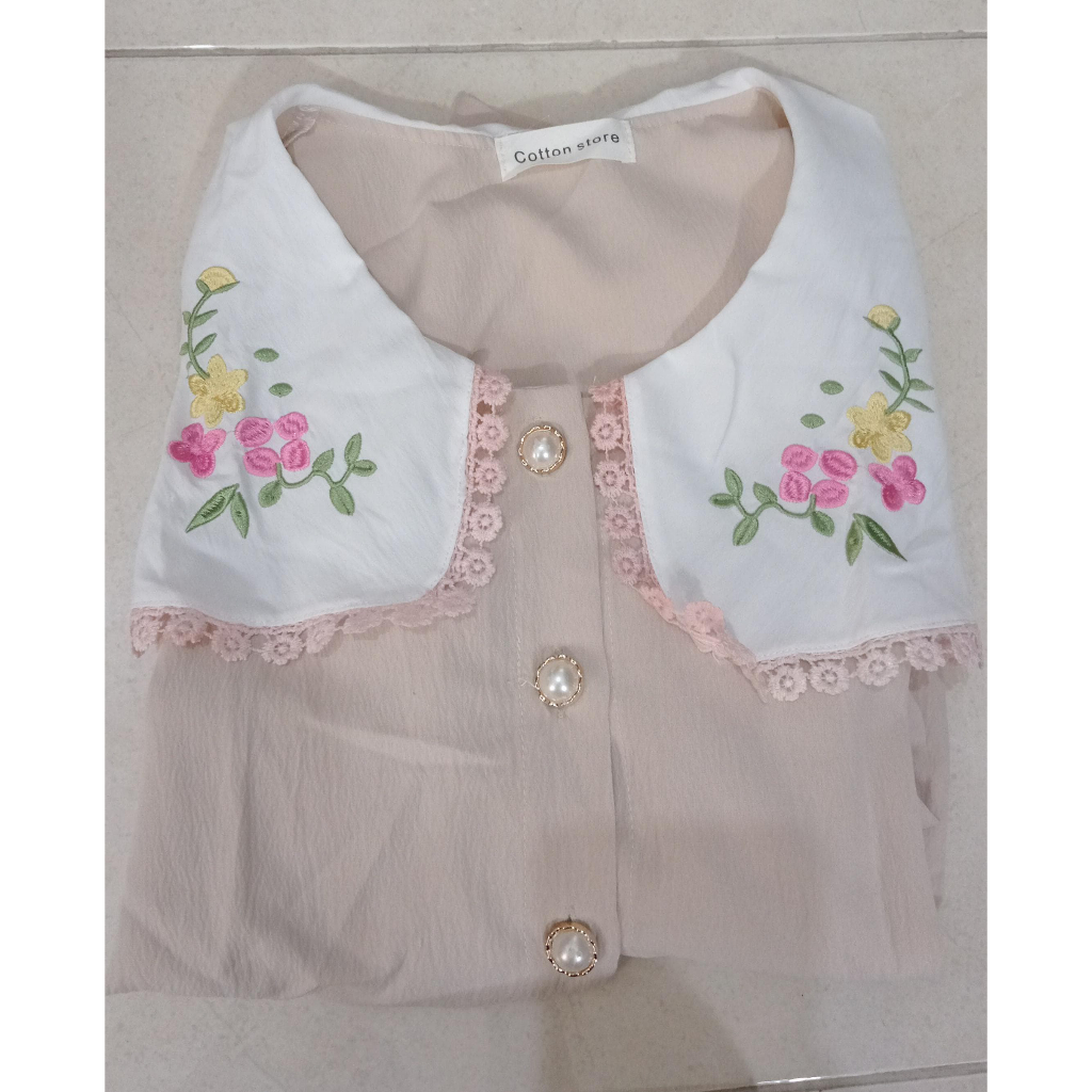atasan collar kotak bordir bangkok