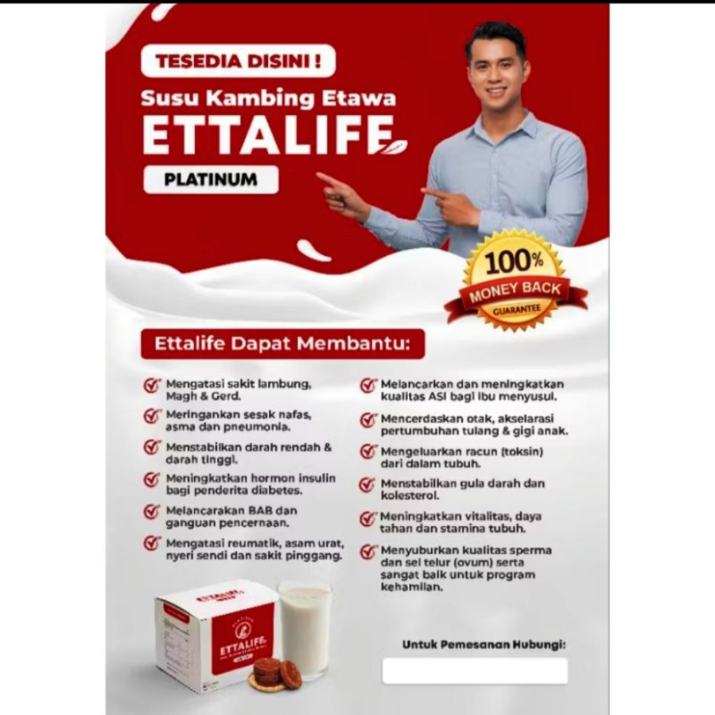 

ETTALIFE platinum susu kambing etawa