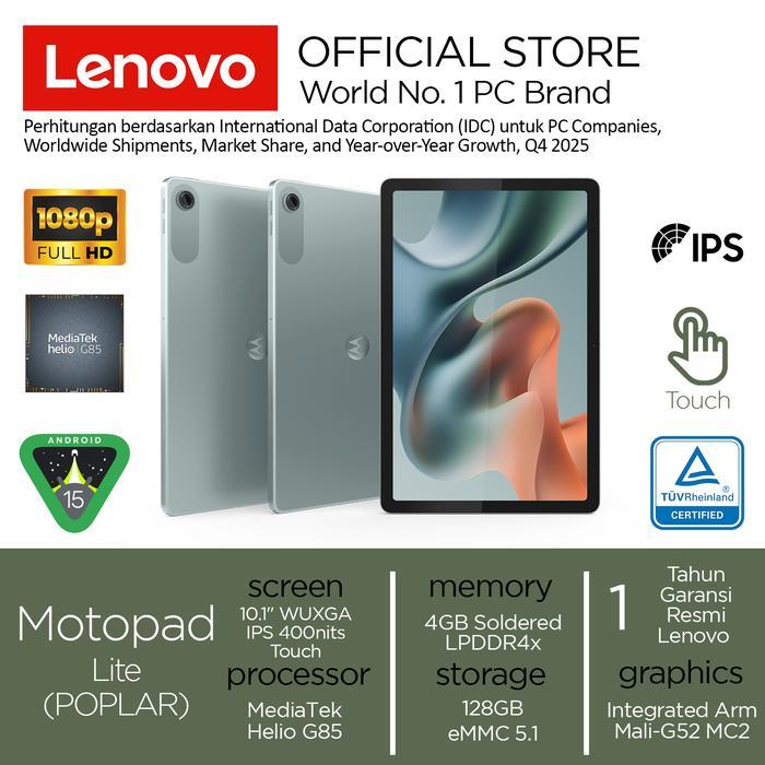 Tablet Android Lenovo Motopad 60 Lite Helio G85 4GB 128GB 10.1"WUXGA IPS 60Hz Touchscreen