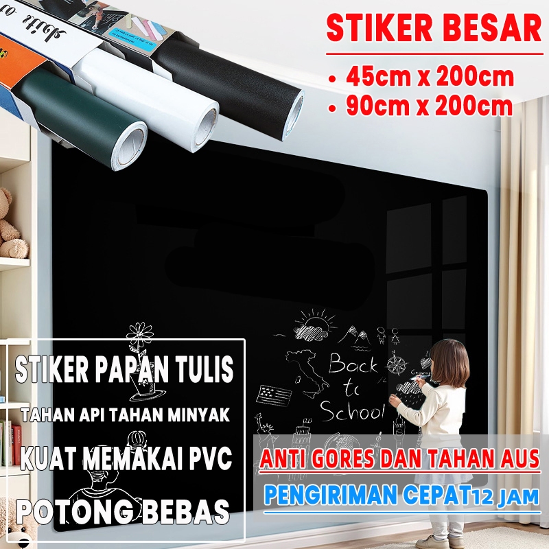 【Kami】papan tulis kertas papan tulis hitam sticker papan tulis white board stiker whiteboard papan t