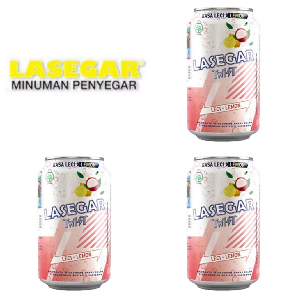 Lasegar Twist Minuman Penyegar Leci Lemon 320 Ml
