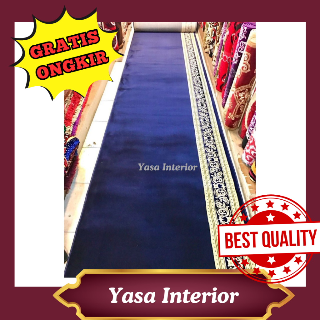 Karpet Sajadah Masjid Roll Turki Empuk Tebal 16mm Merk Royal Tebriz / Karpet Sajadah Masjid Roll