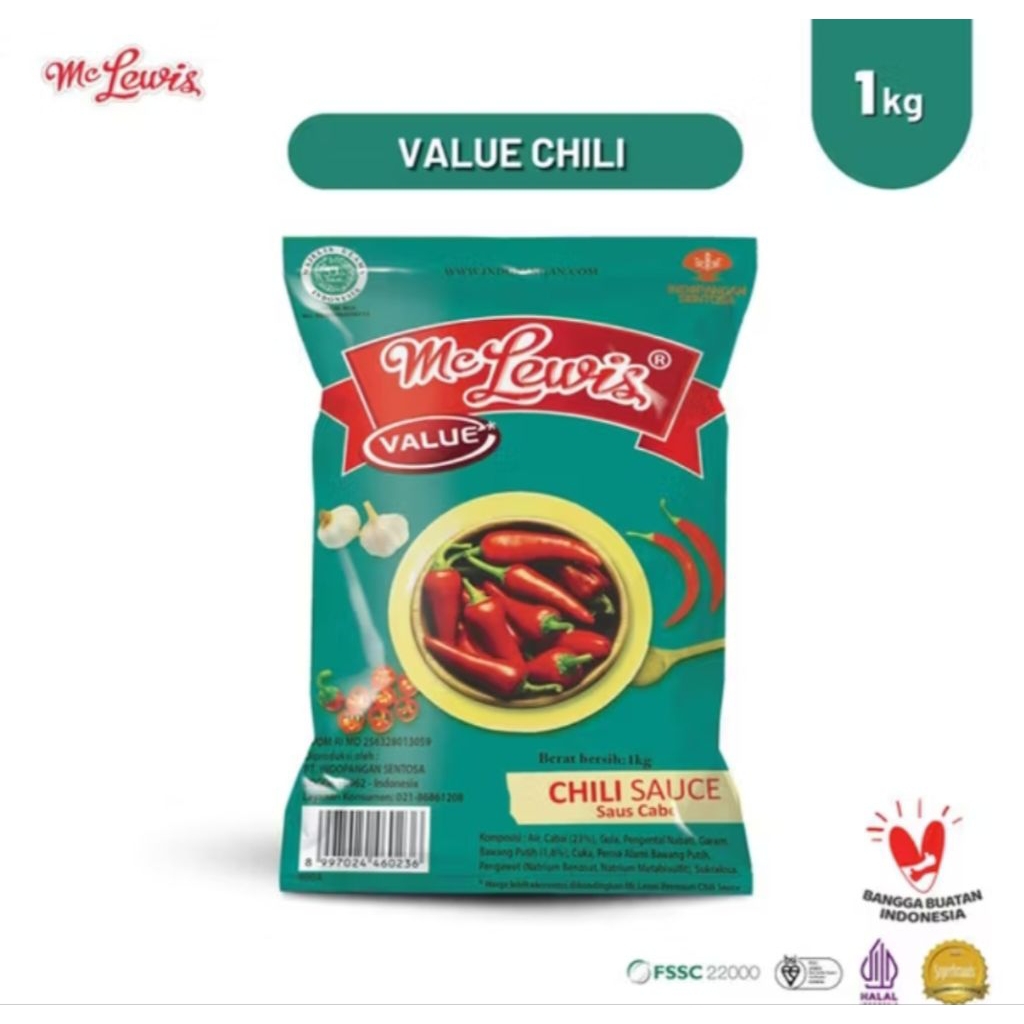 

saos sambal dan tomat MC LEWIS 1kg