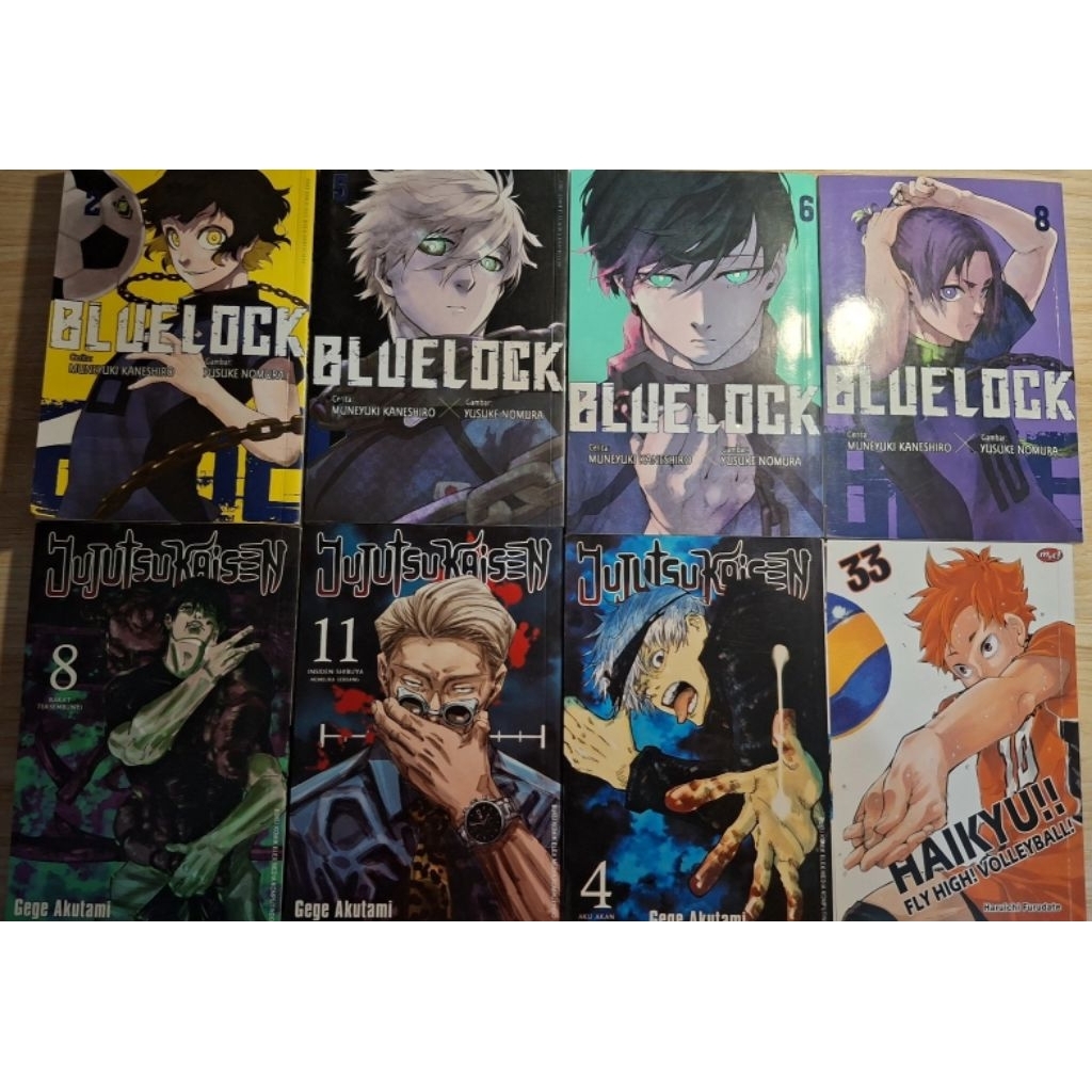 preloved manga komik blue lock jujutsu kaisen haikyuu
