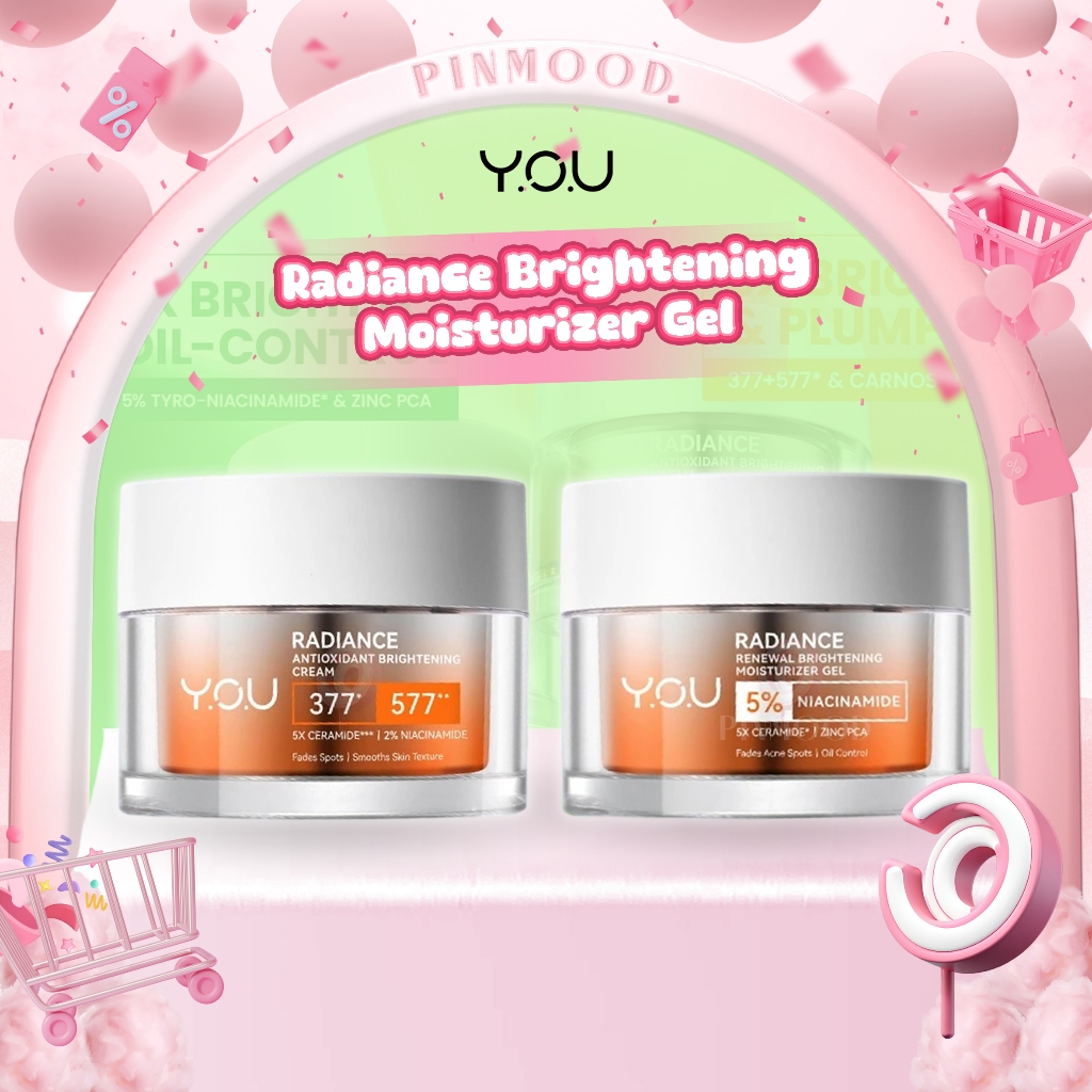 Y.O.U - RADIANCE RENEWAL BRIGHTENING MOISTURIZER GEL | ANTIOXIDANT CREAM ( 30 g ) - Krim Wajah YOU