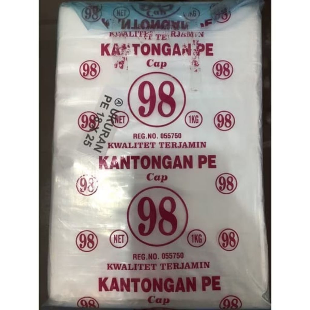250GRAM Plastik Es Batu 18x25 cm 250GRAM Plastik PE 18x25 cm Plastik Kantongan Bening Plastik Pe Ben