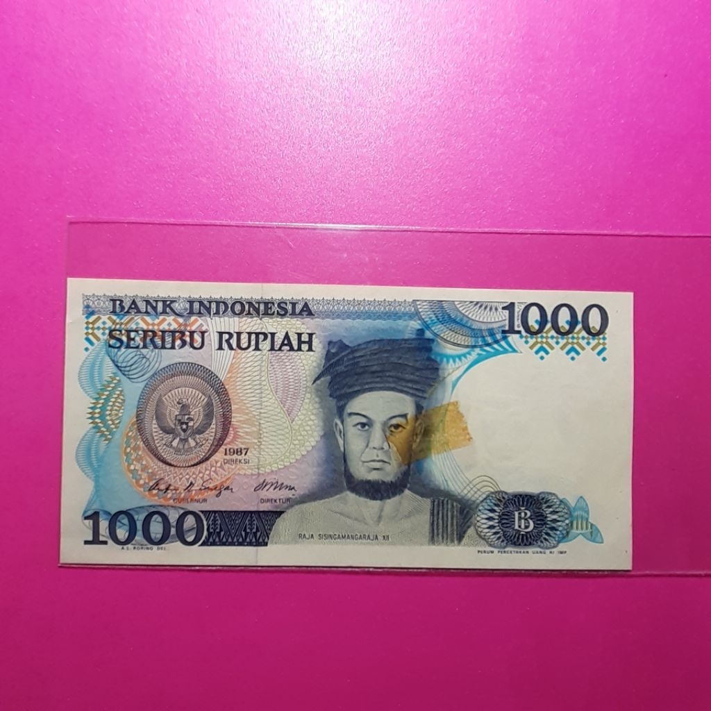 uang kuno 1000 rupiah sisingamangaraja 1987