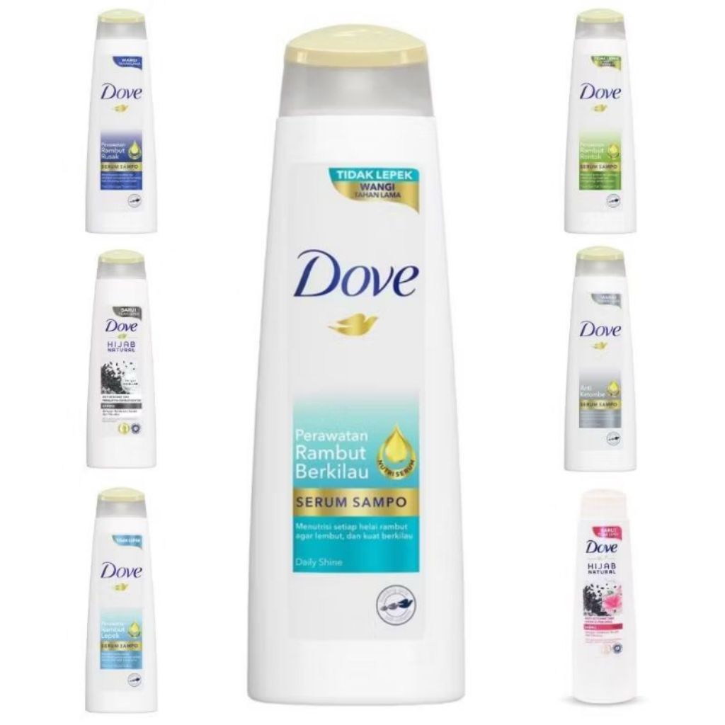 Dove Shampoo Hijab Natural Anti Ketombe - Rambut Rontok | DOVE Serum Shampoo | Tiamu Beauty