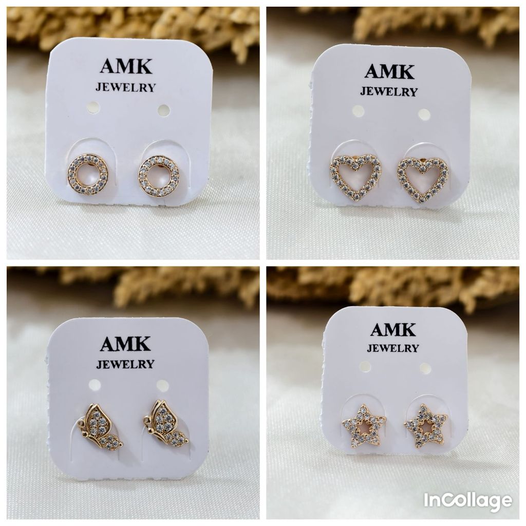 Anting Tindik Emas Asli Simple Mata Satu Wanita || Anting Tindik Emas Muda Asli Terbaru Elegan