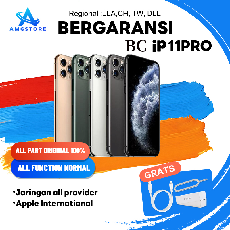 Beacukai iPhone 11 PRO 64GB/256GB/512GB Secondhand Normal Fullset Original 100% ex internasional