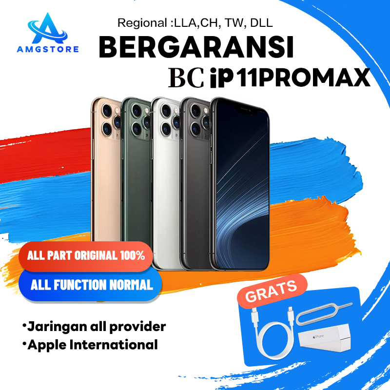 Beacukai iPhone 11 ProMax 64GB/256GB/512GB Secondhand Normal Fullset Original 100% ex internasional