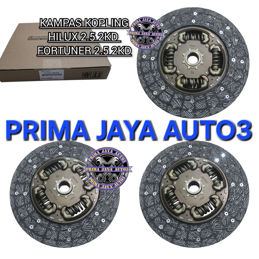 KAMPAS KOPLING HILUX VIGO 2.5 2500CC 2KD FORTUNER 2.5 2KD CLUTCH DISC HILUX 2.5 2500CC 2KD FOTUNER 2