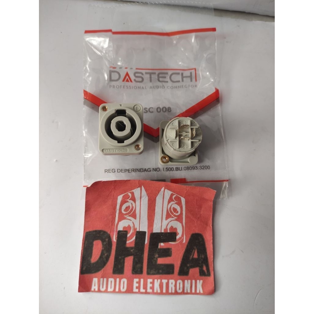 Soket Spikon Dastech DSC008 Socket Speakon DSC 008 Original Dastech Female Soket Cewek Konektor Spea