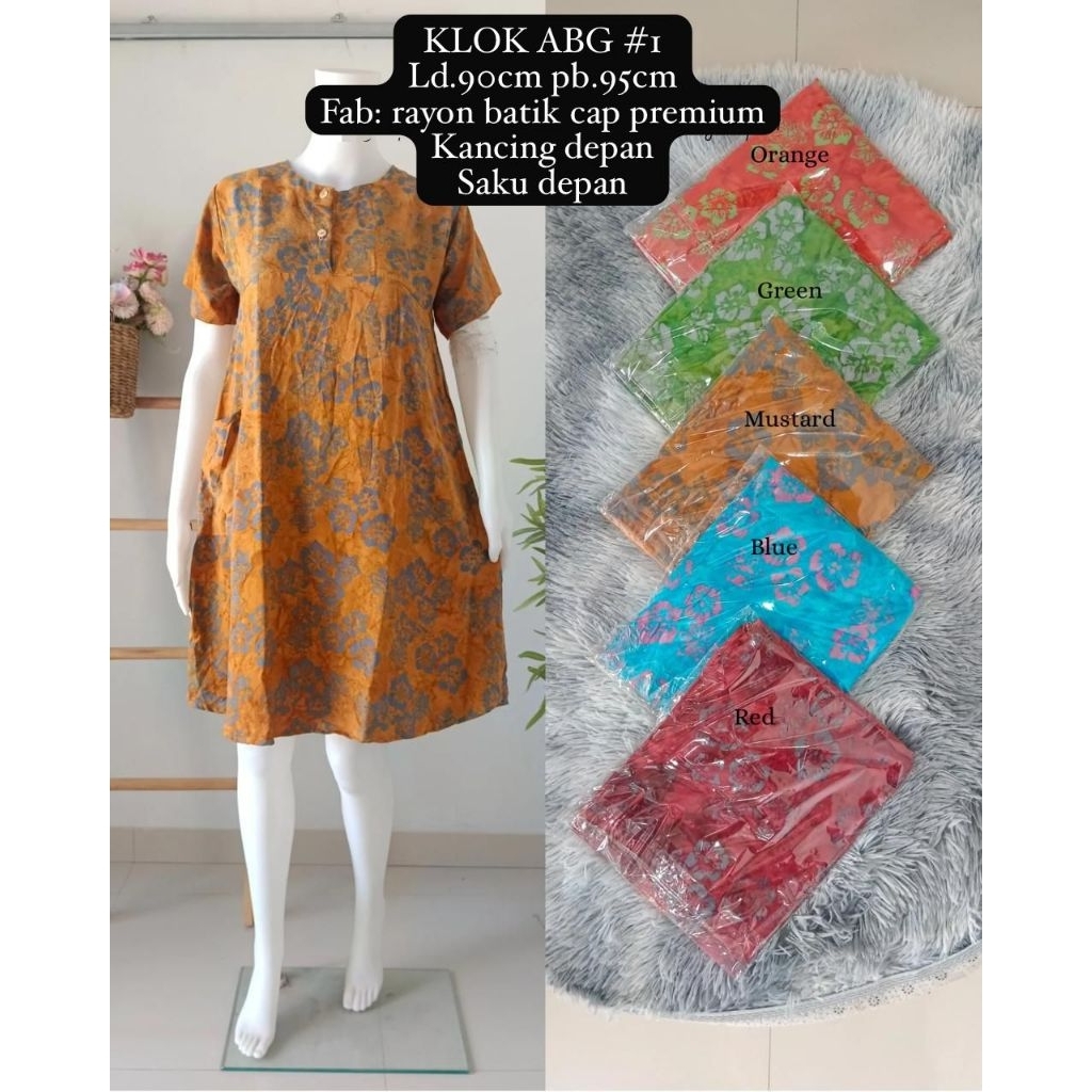 DASTER KLOK ABG homewear daster rayon daster remaja daster klok cap premium wanita santai nyaman dip