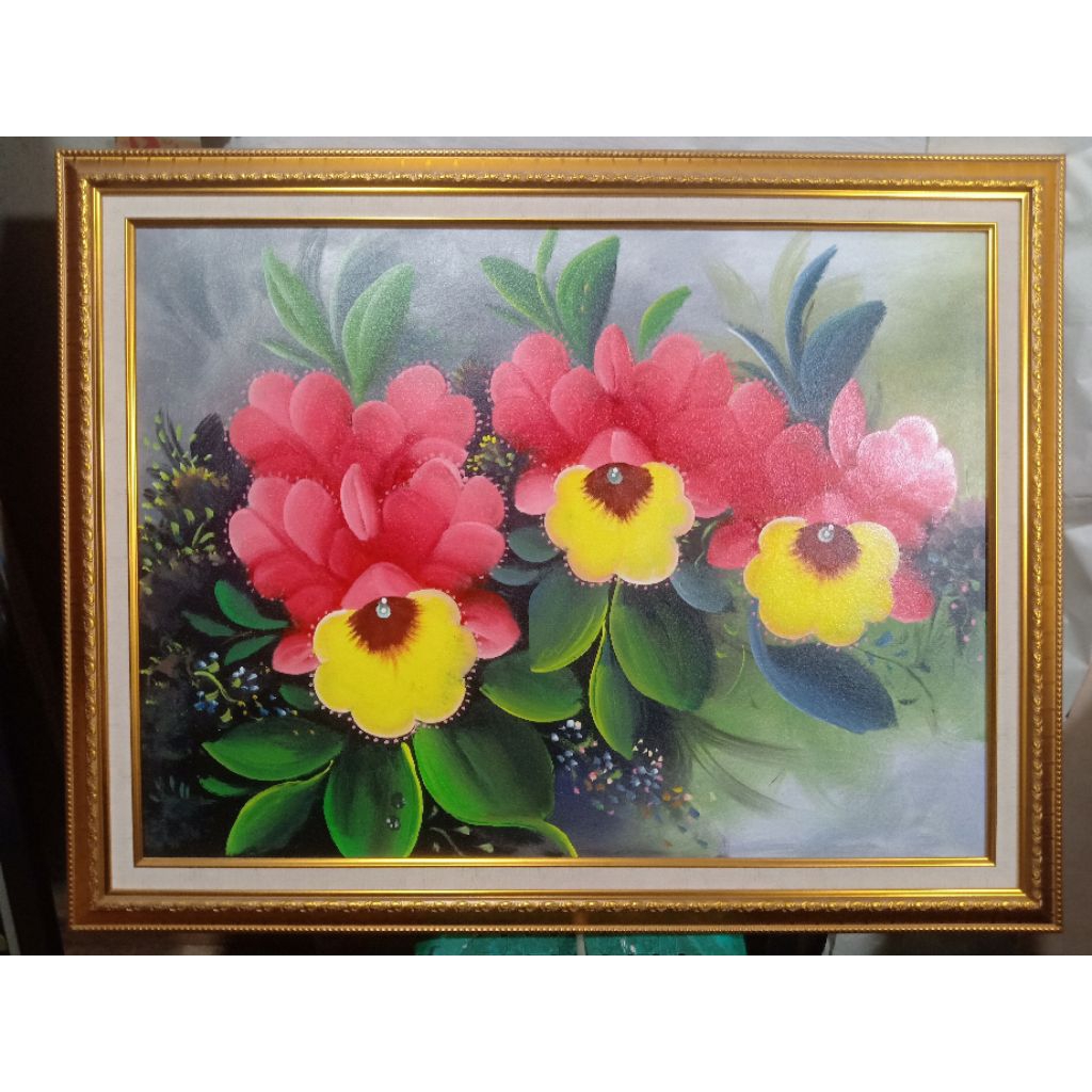 lukisan bunga anggrek