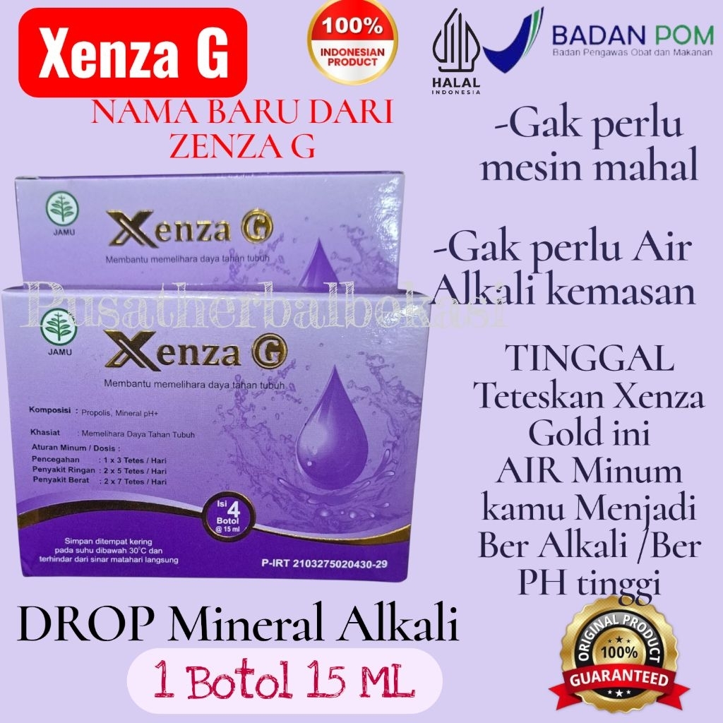 Zenza G /Xenza G Gold 100 % Original Harga 1 botol kemasan terbaru 2025
