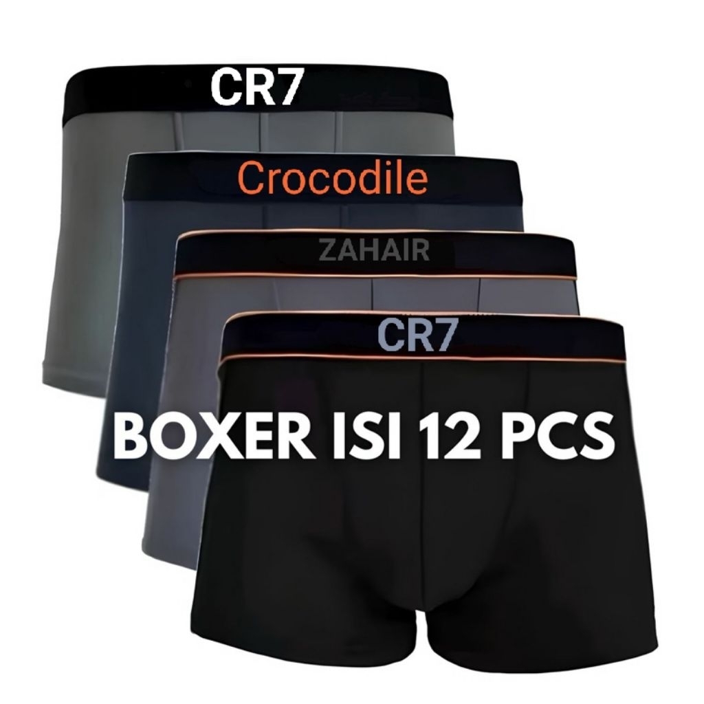 PROMO - CR7 Celana dalam boxer ISI 12 PCS CD Boxer pria berkualitas