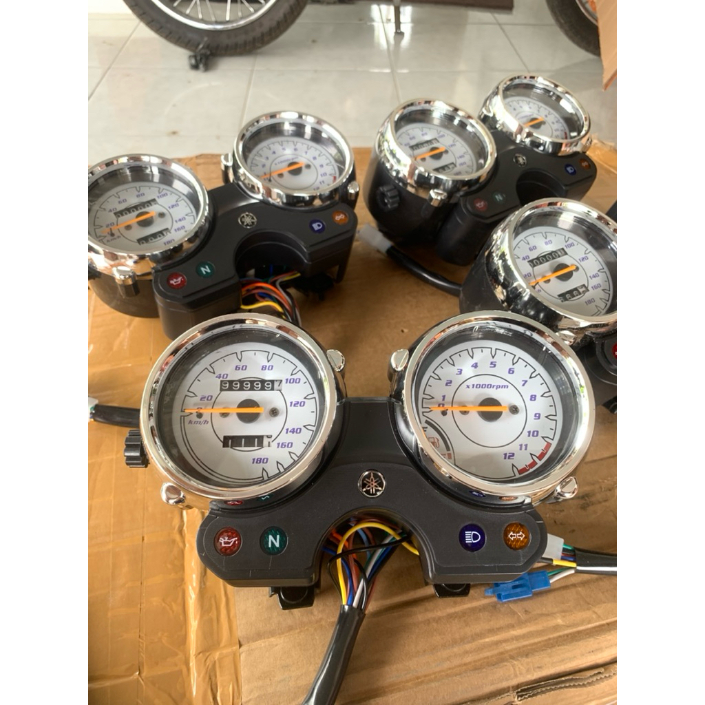 Spido Spedo Spidometer RX King New 2007 2008 Peredam Layar Putih Emblem Garputala Mirip Original