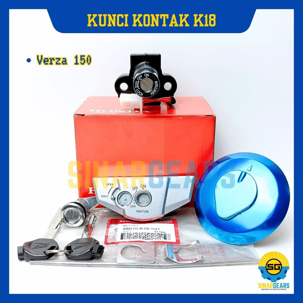Keyset Original Honda K18 Kunci Kontak Verza 150 Konci Motor Set Key Set Ori AHM