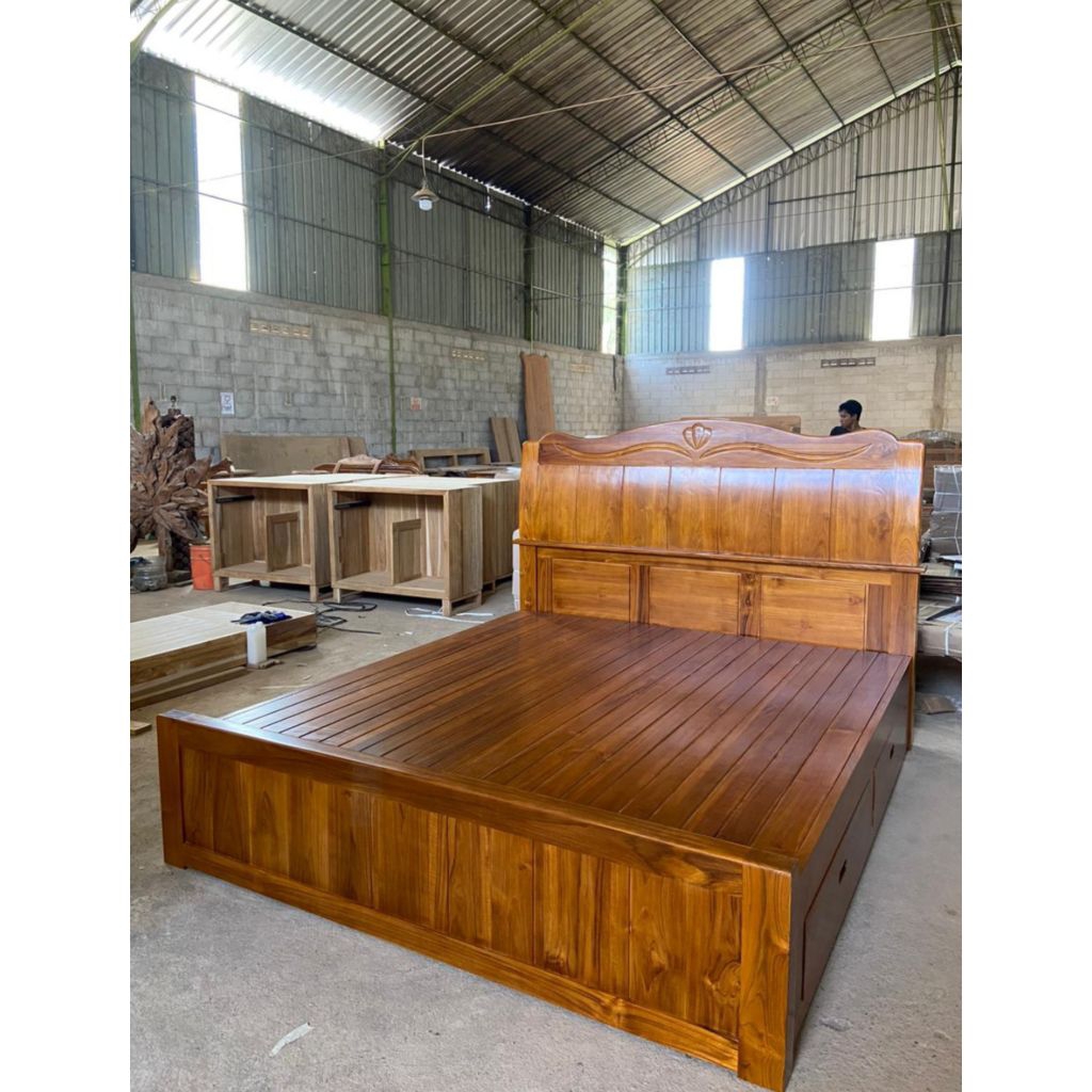 Dipan Minimalis Ukir Full Kayu Jati