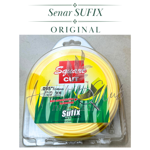 SUFIX Senar Nylon 2.4mm Mesin Potong Rumput Sufix 1 LB & 1/2 LB - Senar 2.4mm & Senar 3.2mm - Senar 