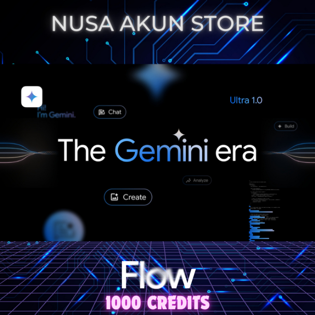 Akun Gemini AI Pro  + Google Drive 2 TB |Private Akun | Termurahh | inc Flow 1000 credits