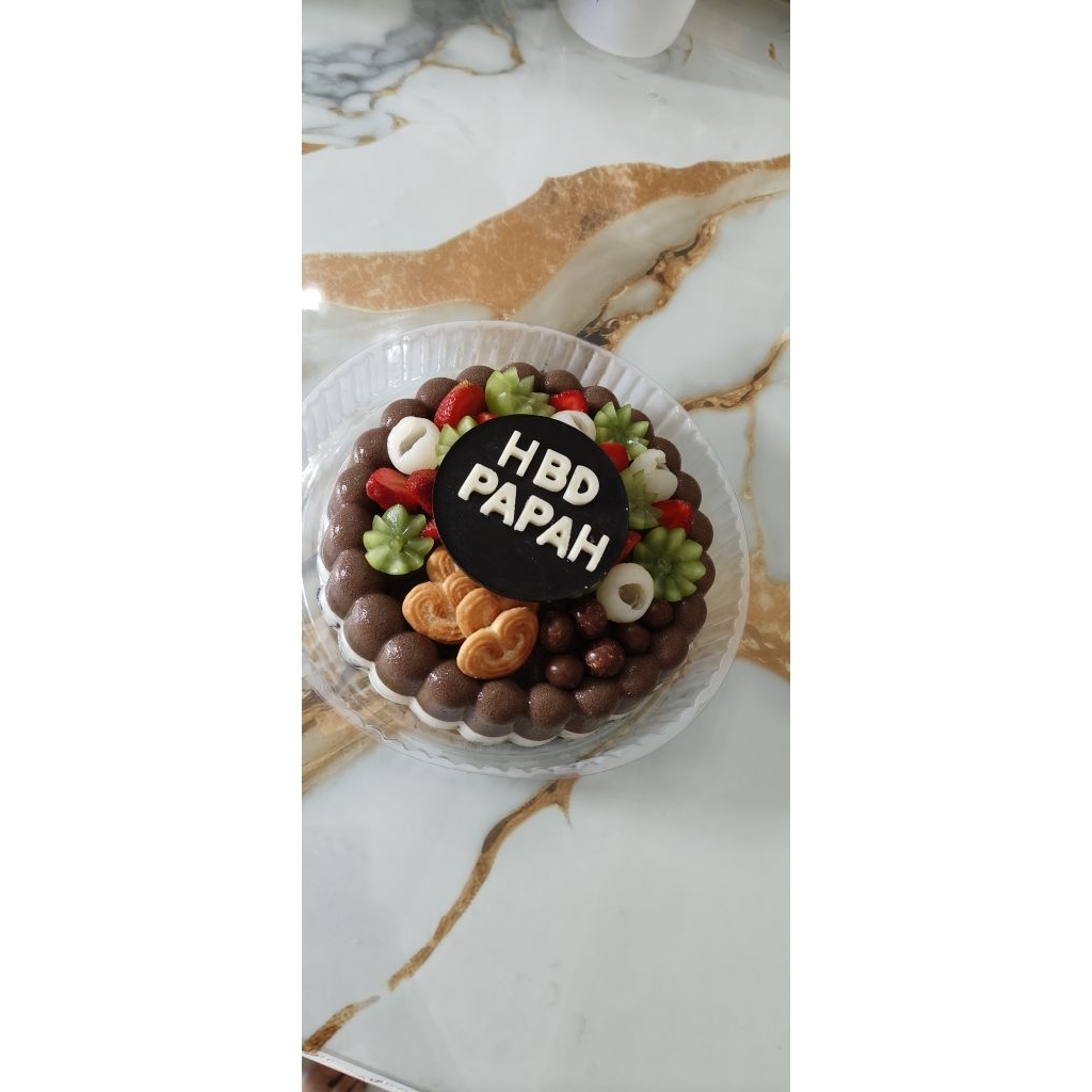 puding buah coklat oreo..