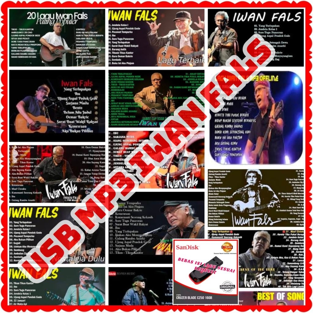 MP3 MP5 MP4 KARAOKE-FLASH DISK MOBIL FULL LAGU IWAN FALS
