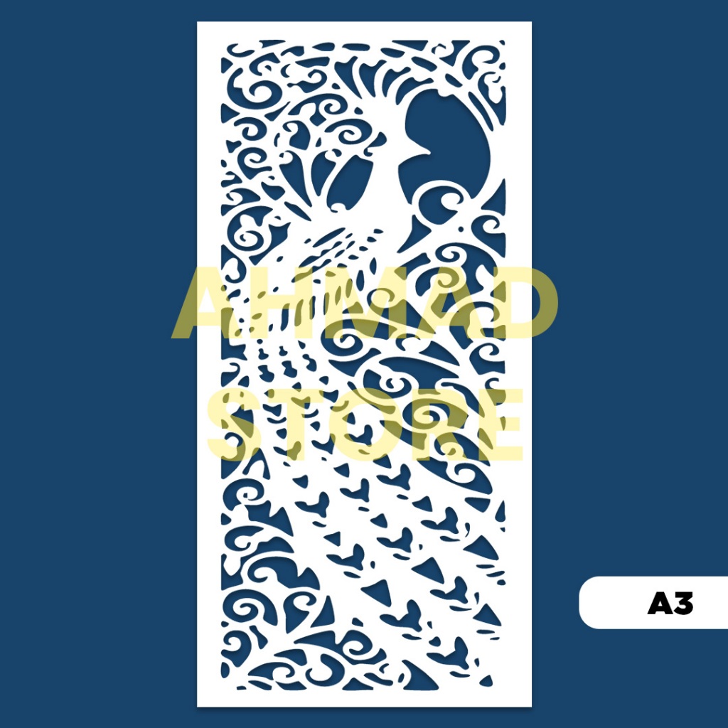 KODE A3 KRAWANGAN PVC BOARD UKURAN 40 X 80 CM / ORNAMEN PVC FOAM BOARD TEBAL 5MM / PARTISI