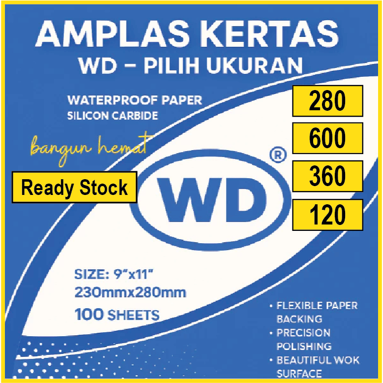 WD Abrasive Amplas Duco – Amplas Kertas Halus untuk Kayu & Finishing