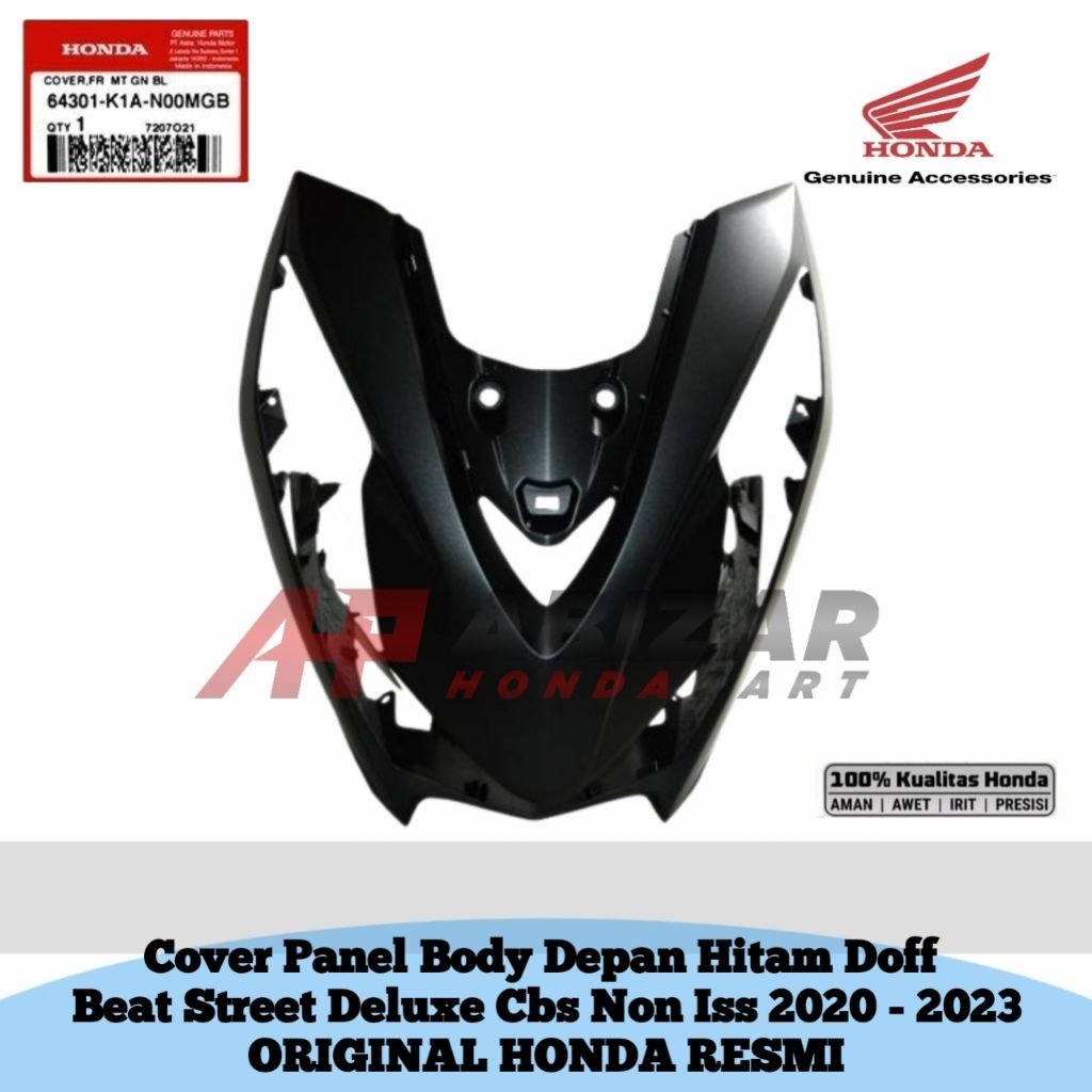 64301-K1A-N00MGB Panel Depan Reflektor Beat Street Deluxe K1A 2020 - 2024 Hitam RESMI