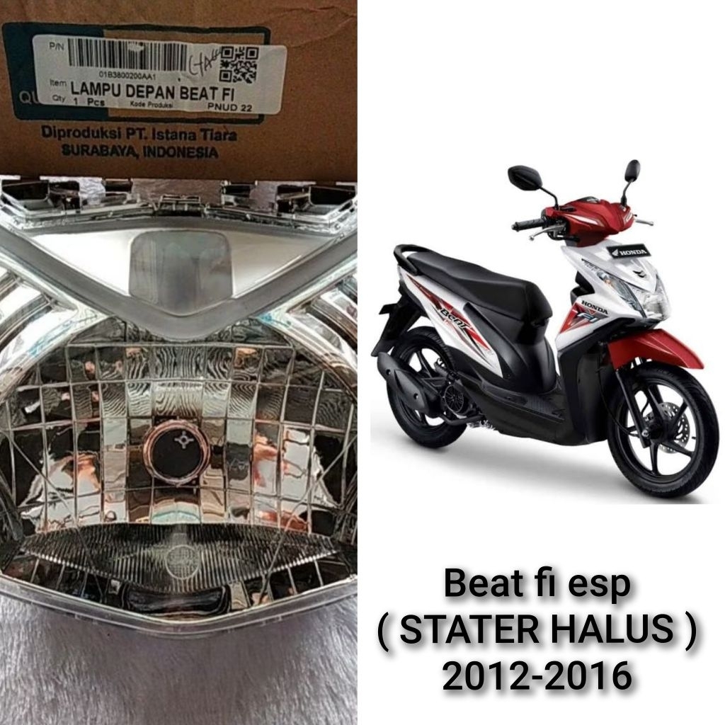 Lampu depan reflektor beat fi 2013-2016 merek WIN