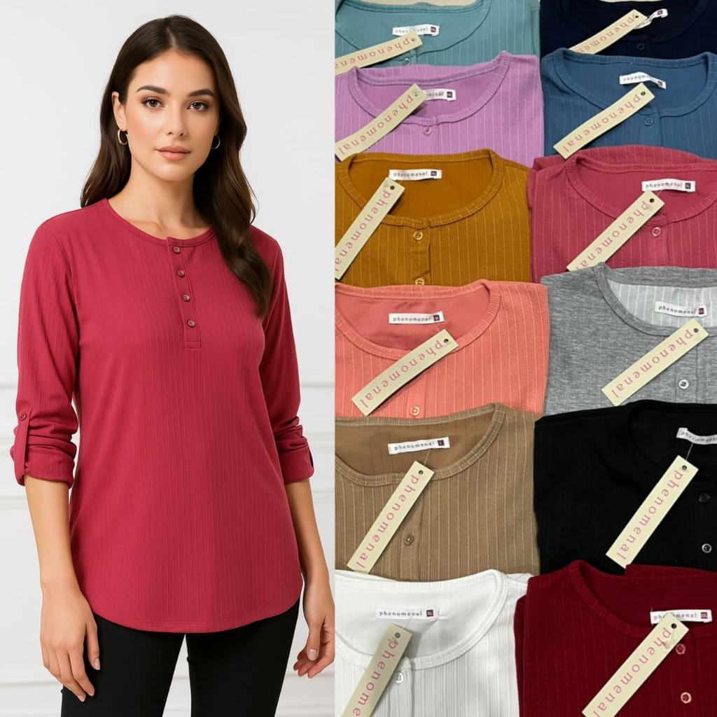 Phenomenal Kaos Phenomenal Polos Wanita Kaos Phenomenal Lengan Panjang Phenom nal Busui  Blouse Knit