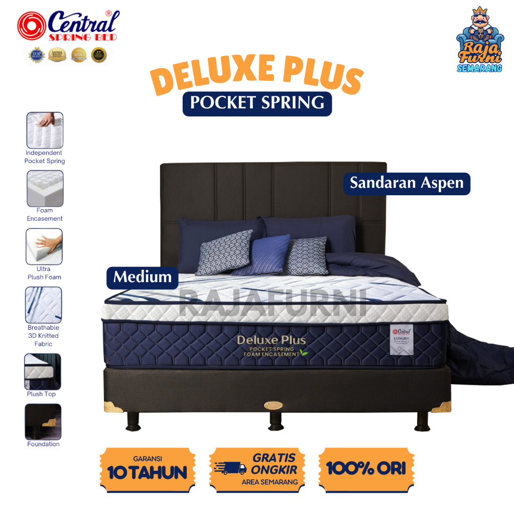 CENTRAL SPRING BED DELUXE PLUS POCKET SPRING