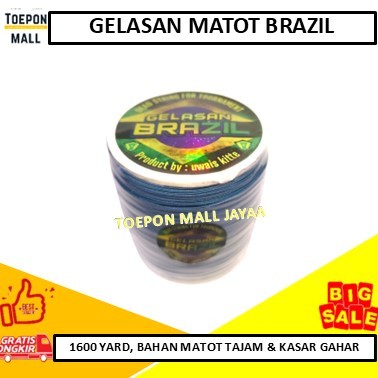 Gelasan Layangan Matot Brazil 0.22 Bahan Abu 1600 Yard Tarik Jepret Layang layang