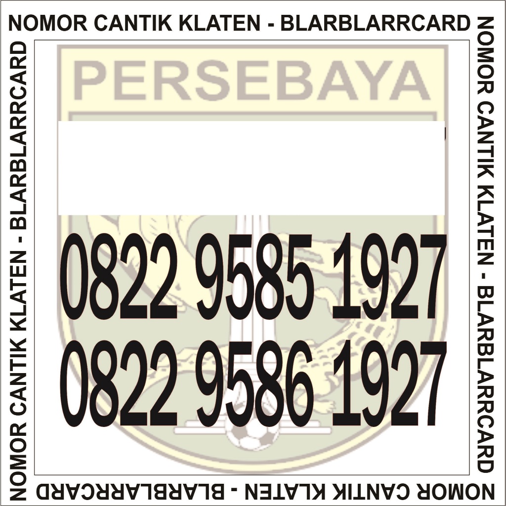 Kartu Nomer - Nomor Cantik Telkomsel Simpati serian Tahun Bola 1927 PERSEBAYA SURABAYA