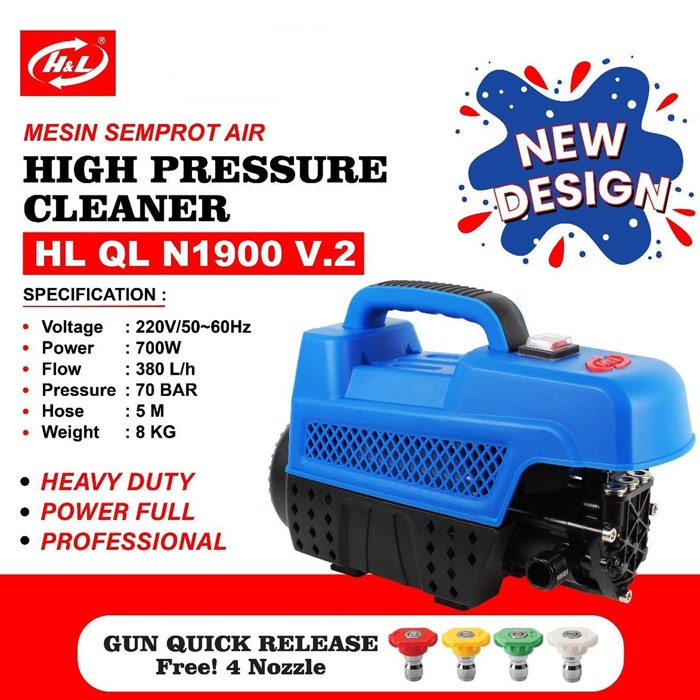 HL Mesin Semprot Air Cuci Steam High Pressure Jet Cleaner QL-1900 QL N1900 v.2