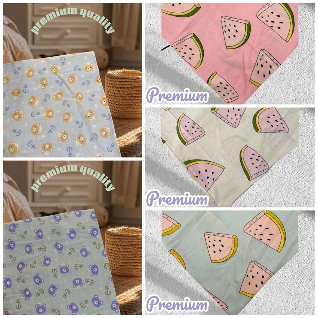 Kain Katun Rayon Premium Motif Karakter Anak