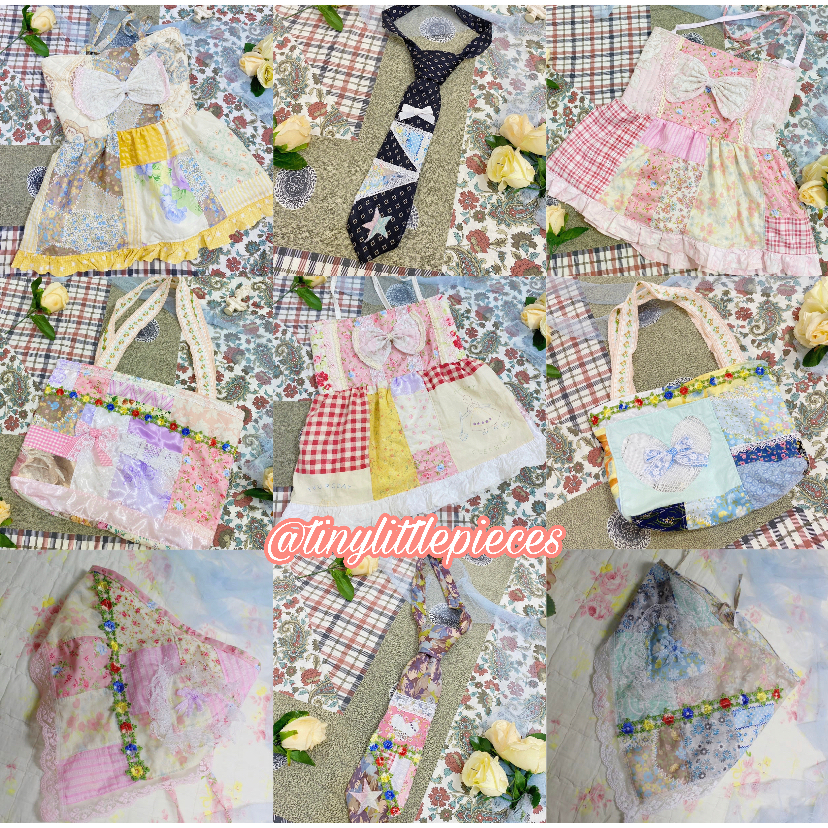 READY STOCK Handmade by TLP Patchwork Tanktop Halterneck/Dasi Patchwork/ Tas Patchwork/ Bandana Patc