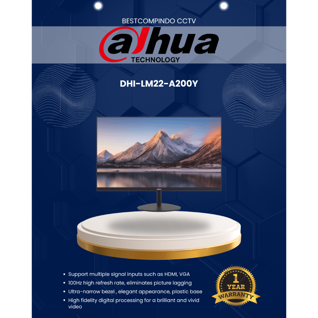 MONITOR DAHUA DHI-LM22-A200Y | MONITOR 22" | DAHUA MONITOR 22 INCH
