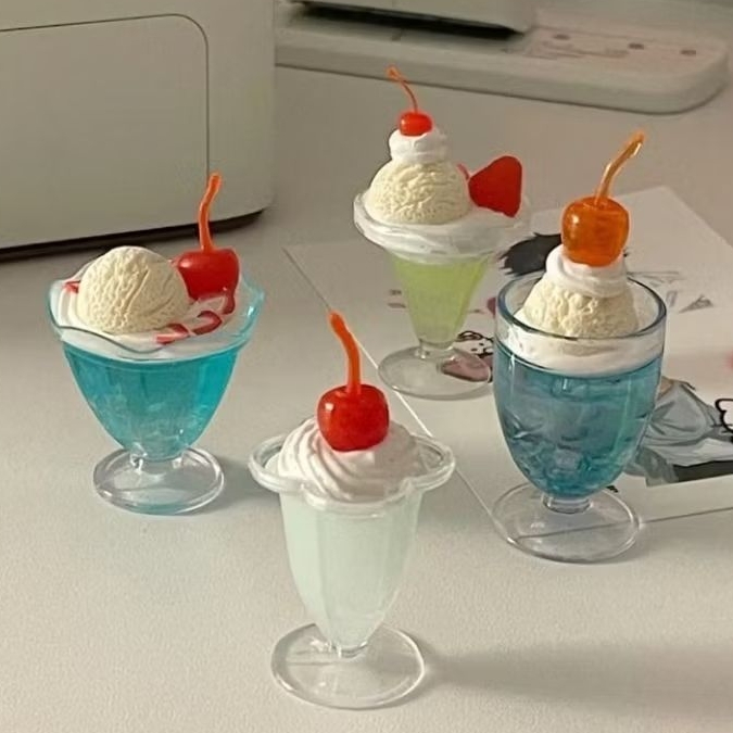 Custom Candle | Ice Cream Soda Candle | Strawberry Ice Cream Candle | Ice Cream Scoop Candle