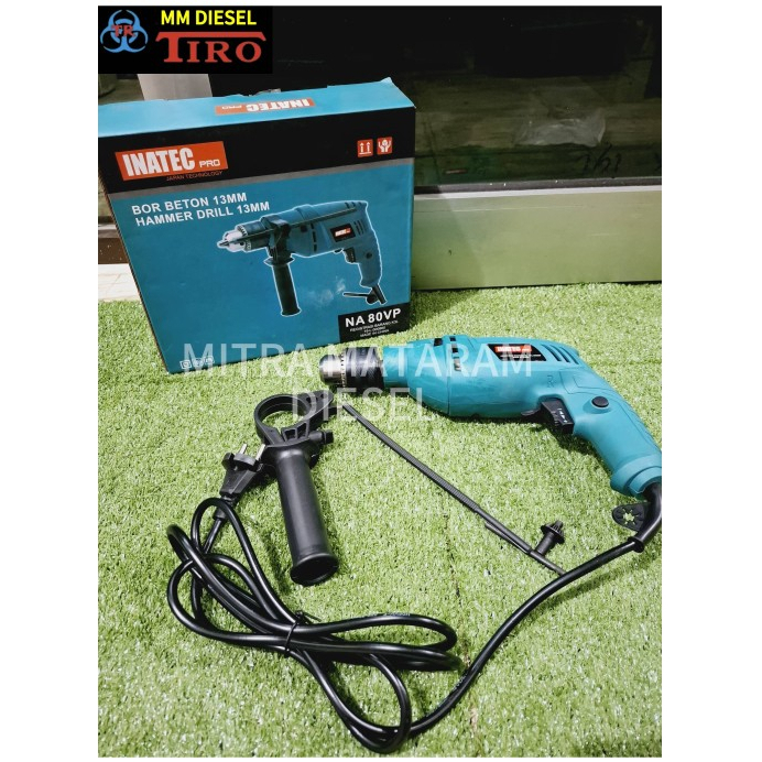 INATEC NA 80 VP BOR BETON TEMBOK 13mm impact drill bolak balik variabel speed power extra