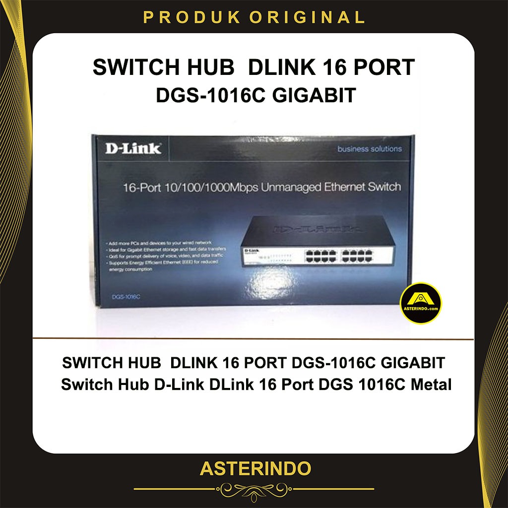 Switch Hub Dlink 16 Port  DLINK  DGS-1016C GIGABIT Original Produk