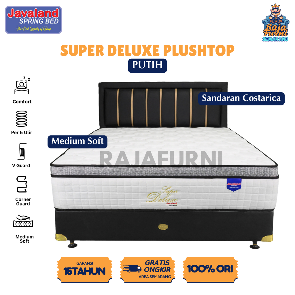 JAVALAND SPRING BED SUPER DELUXE PLUSHTOP