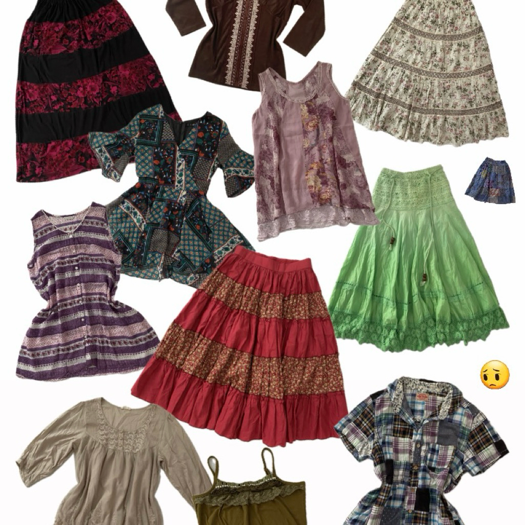 (UPDATED 17/09) dress atasan rok top skirt mori kei, vintage, y2k, gothic, fairy, fairycore, grunge,