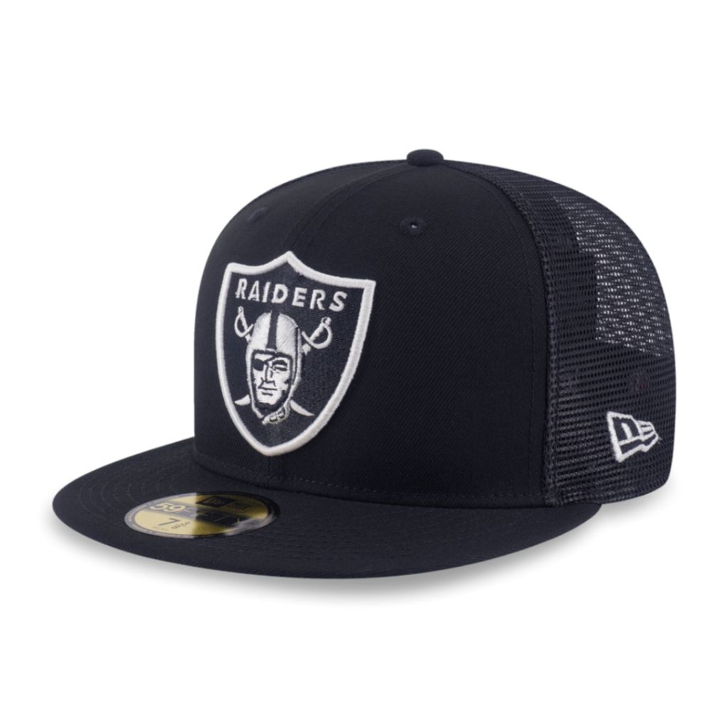 Topi New Era Cap Las Vegas Raiders Street Culture Trucker 59Fifty Fitted Hat Original