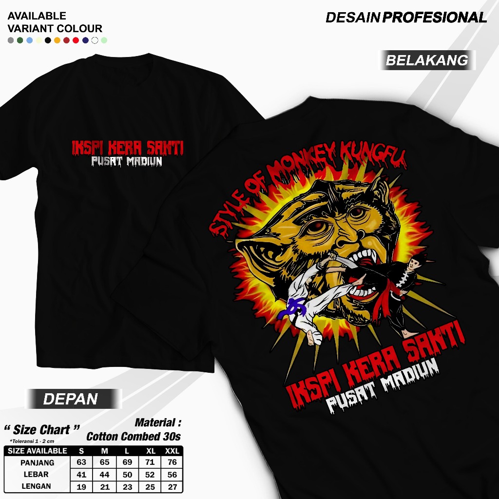 Kaos Lawasan IKS.PI Kera Sakti Merah "T-Shirt IKS.PI PUSAT MADIUN"